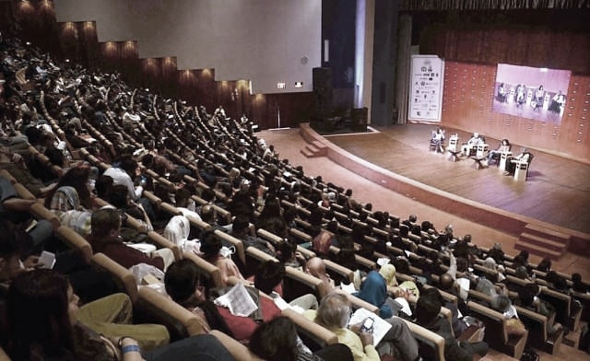 Forum audience at a literary event